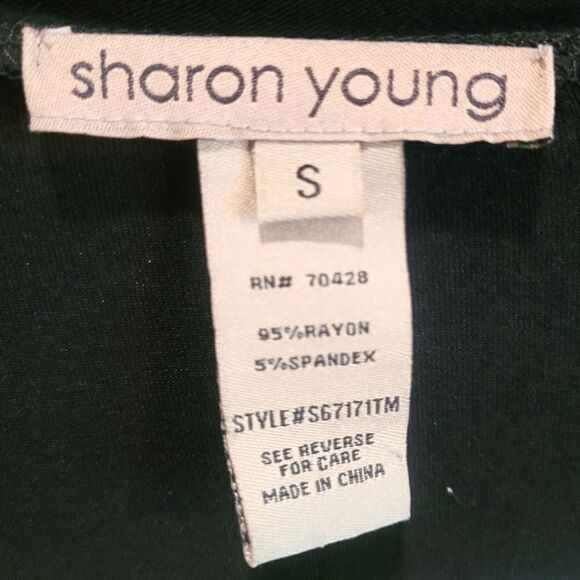 NWT Sharon Young Women's Long Sleeve Black Embroidered Blouse Size S - Picture 4 of 5